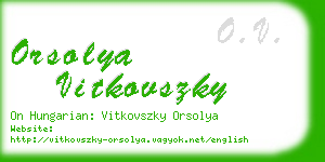 orsolya vitkovszky business card